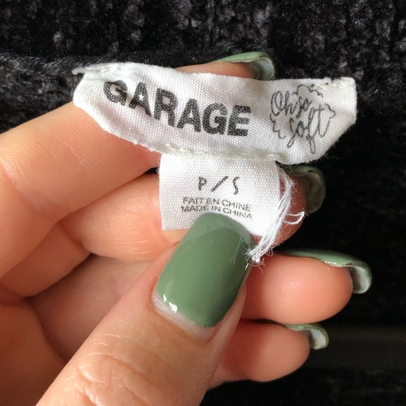 Plush knitted cardigan - black - Picture 4 of 5